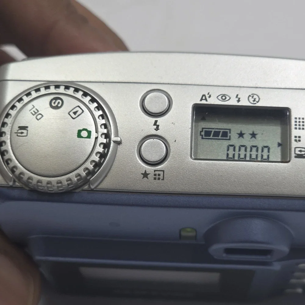 Samsung Digimax 130 1.3MP Vintage Digital Camera Silver Blue Tested Works Y2K